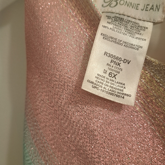 BONNIE JEAN GIRL RAINBOW DRESS SIZE 6X - Picture 6 of 7